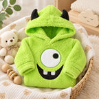 Baby Monster Knit Romper with Demon Ear Hat