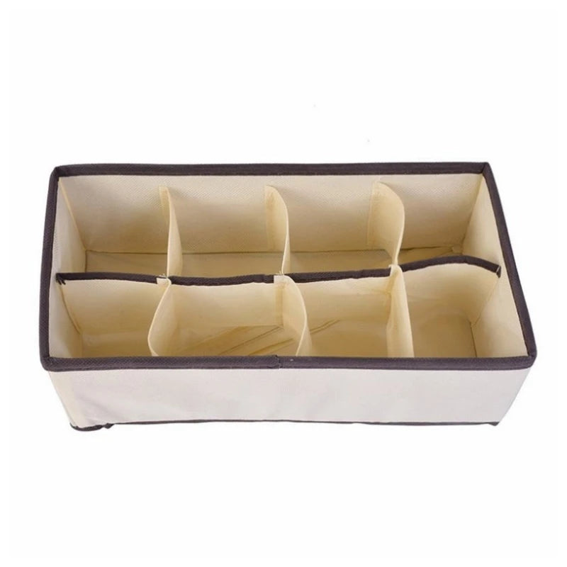 Clothes Organizer Drawer Divider – Foldable Grid Bins for Underwear, Socks, and Closet Storage