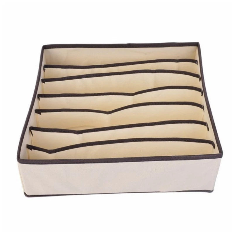 Clothes Organizer Drawer Divider – Foldable Grid Bins for Underwear, Socks, and Closet Storage