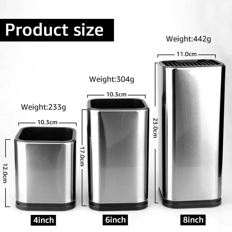 Kitchen Utensil Holder for Countertop – Stainless Steel Cooking Utensil Organizer with Drain Hole