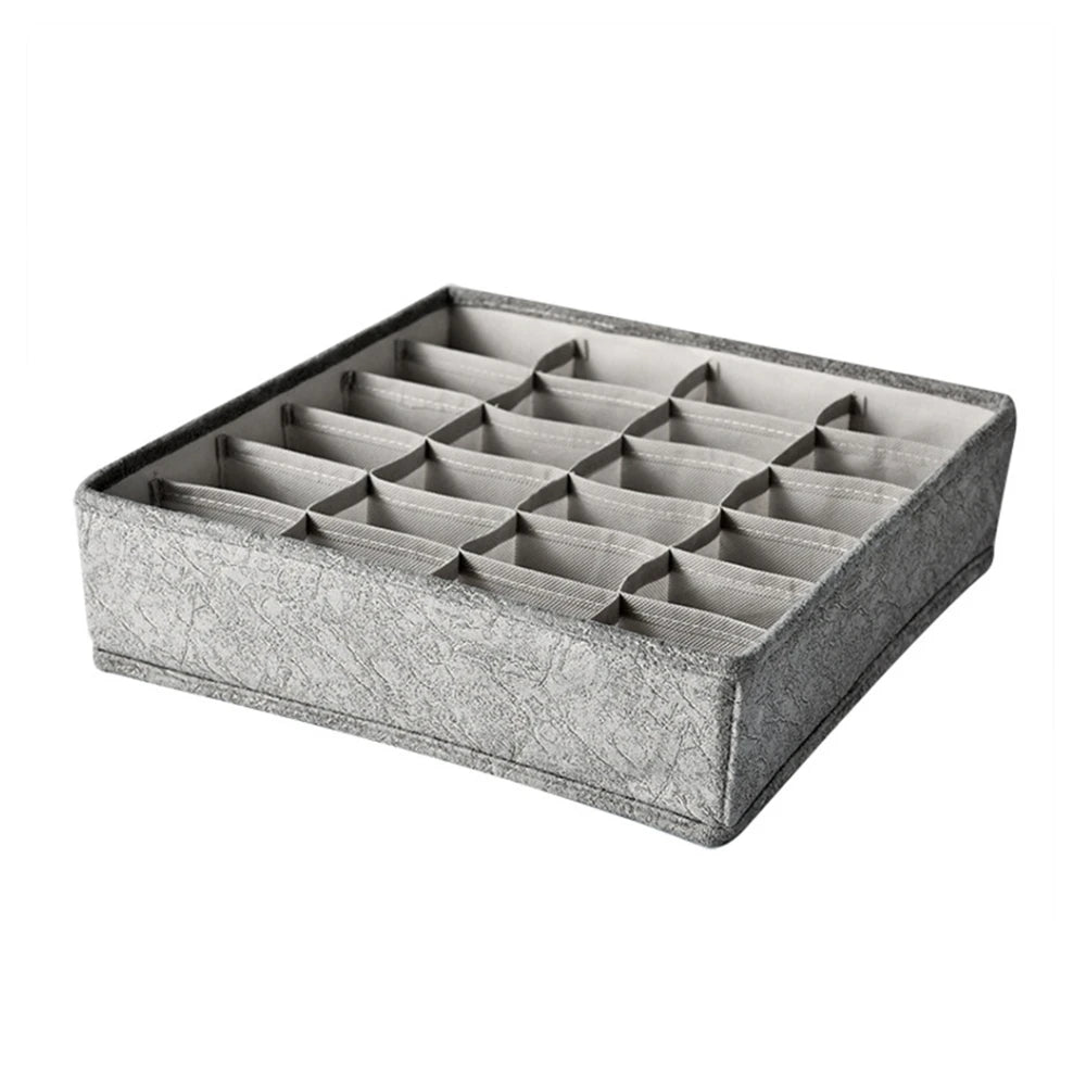 Clothes Organizer Drawer Divider – Foldable Grid Bins for Underwear, Socks, and Closet Storage
