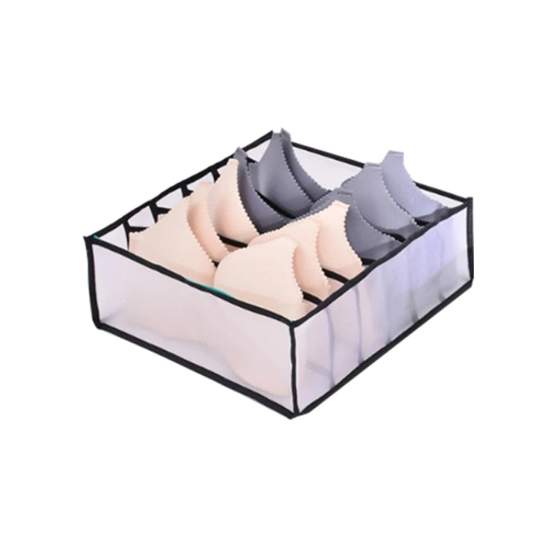 Clothes Organizer Drawer Divider – Foldable Grid Bins for Underwear, Socks, and Closet Storage