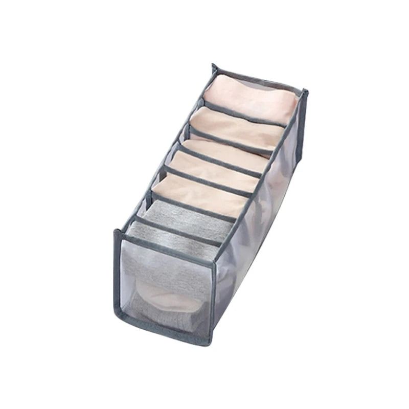 Clothes Organizer Drawer Divider – Foldable Grid Bins for Underwear, Socks, and Closet Storage