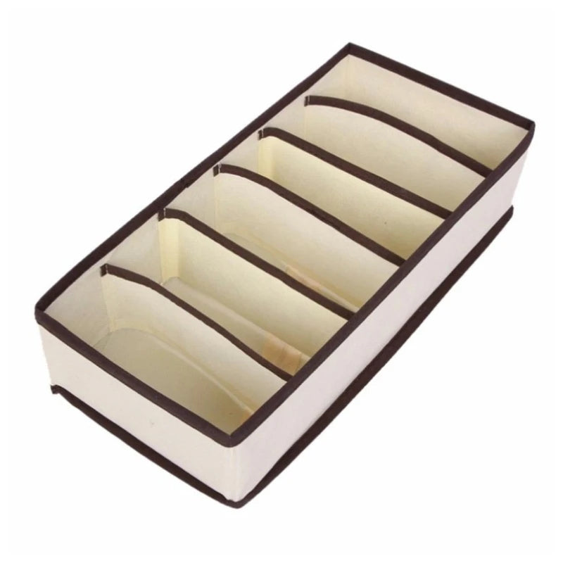 Clothes Organizer Drawer Divider – Foldable Grid Bins for Underwear, Socks, and Closet Storage