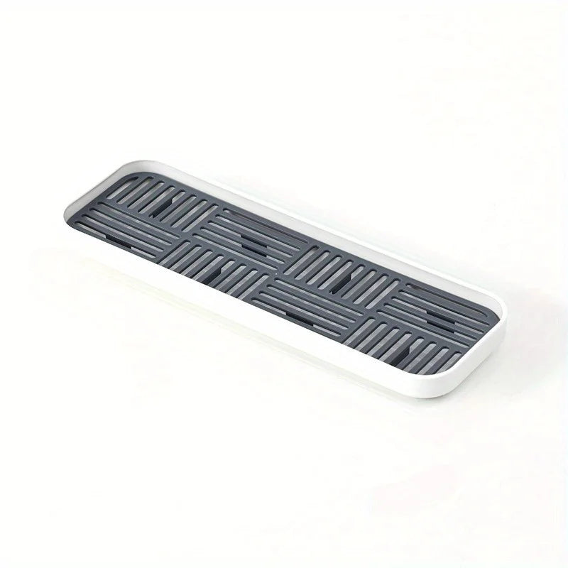 Kitchen Sink Organizer with Drain Tray – Sponge Holder and Countertop Dish Drainer