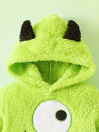 Baby Monster Knit Romper with Demon Ear Hat