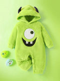 Baby Monster Knit Romper with Demon Ear Hat