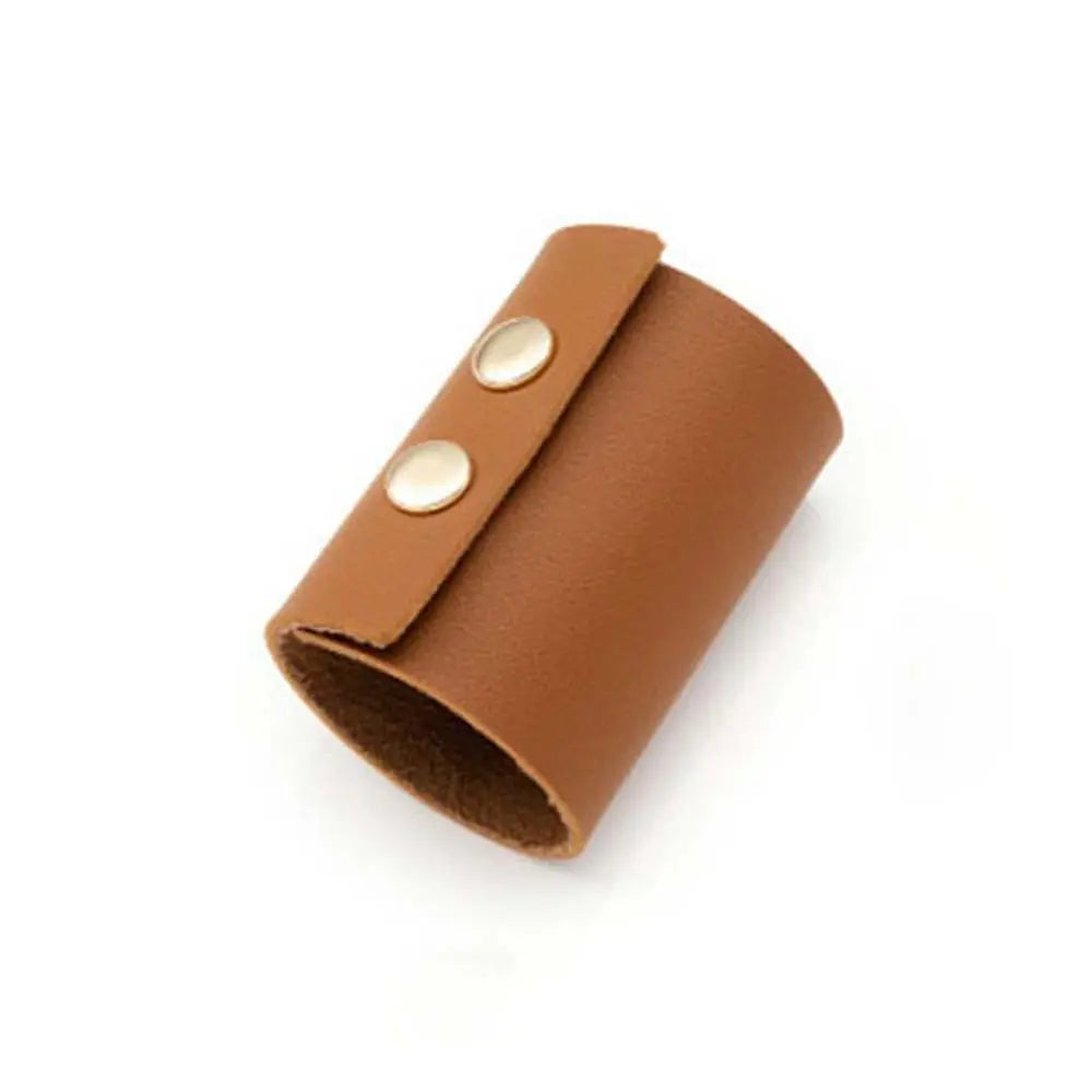 PU Leather Hair Band Cuff – Korean Style Ponytail Holder and Hair Wrap for Women