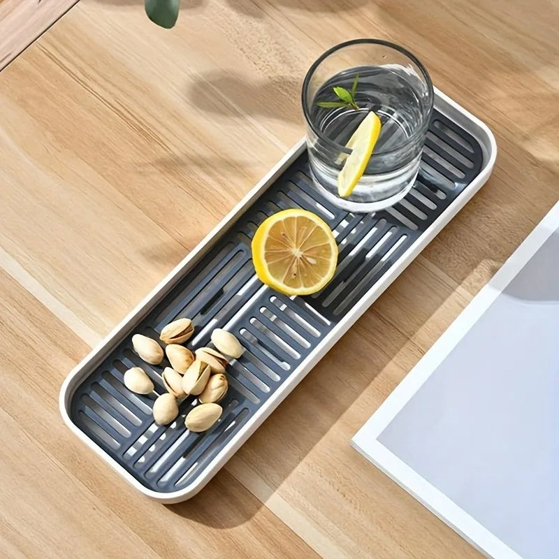 Kitchen Sink Organizer with Drain Tray – Sponge Holder and Countertop Dish Drainer