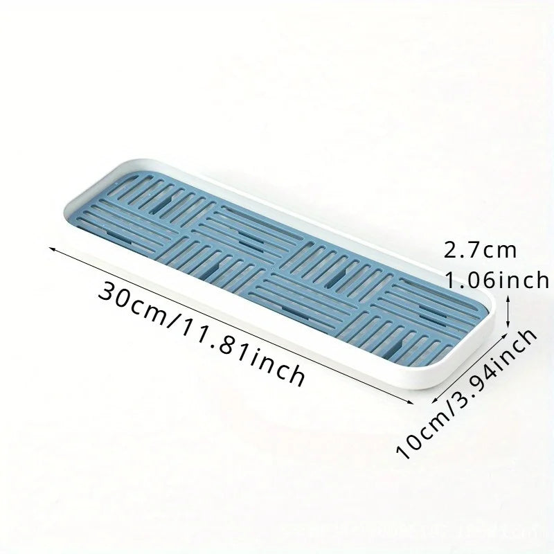 Kitchen Sink Organizer with Drain Tray – Sponge Holder and Countertop Dish Drainer