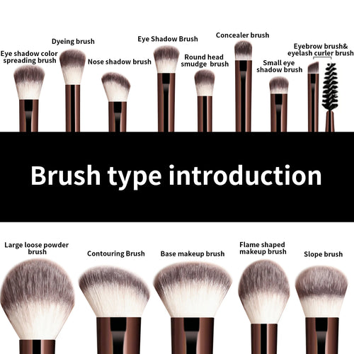 13-Piece Makeup Brush Set – Foundation, Concealer, Eyeshadow, Blush & Kabuki Brushes
