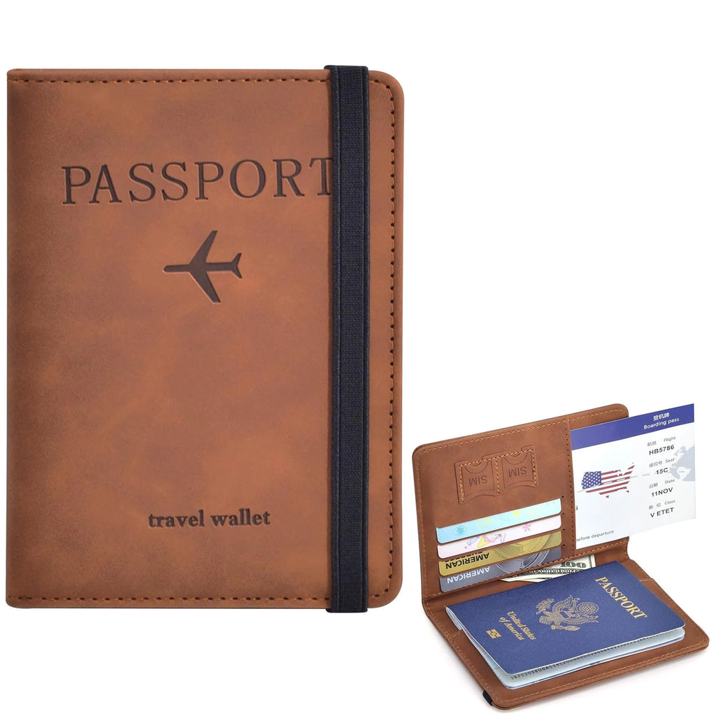Passport Holder Wallet Cover Case – RFID Blocking Travel Wallet for Women and Men