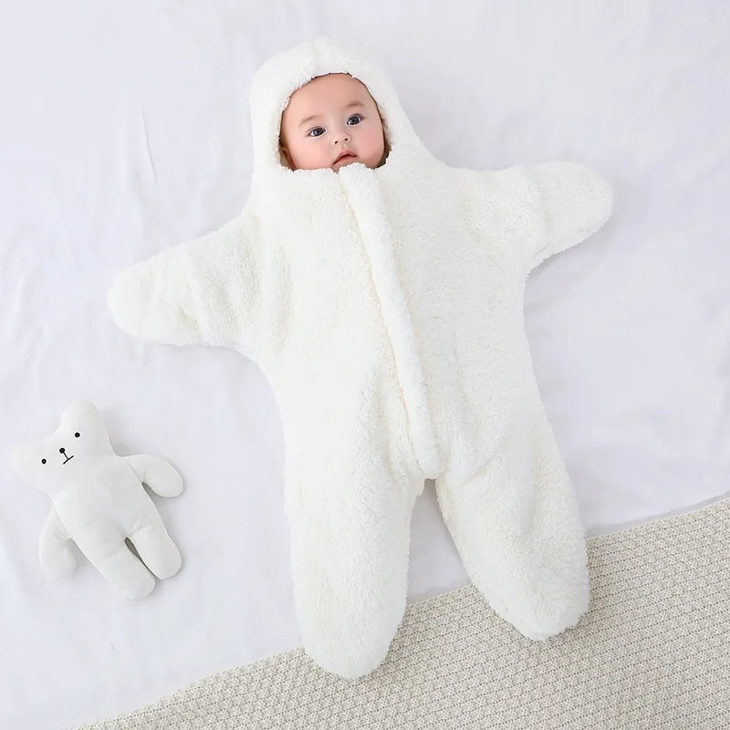 Baby Starfish Fleece Snowsuit with Hooded Zip