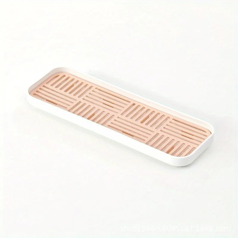 Kitchen Sink Organizer with Drain Tray – Sponge Holder and Countertop Dish Drainer