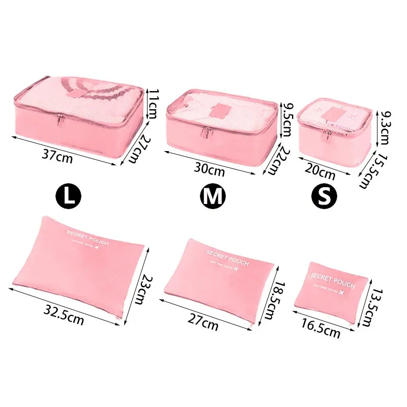 Travel Organizer Storage Bags – Luggage Packing Bags for Clothes and Shoes